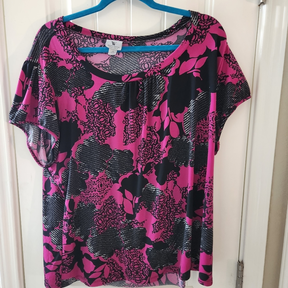 Worthington Pink Floral Blouse